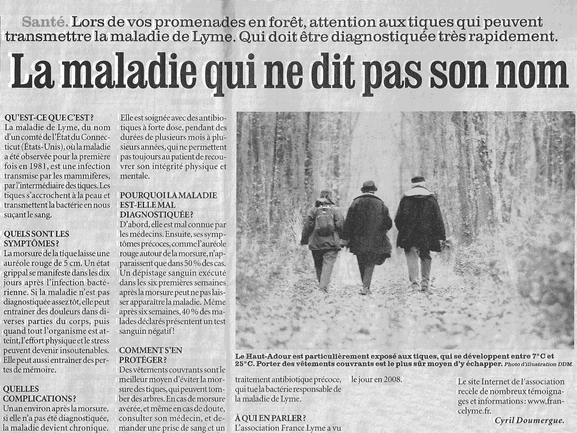 Article France Lyme et la Depeche du Midi