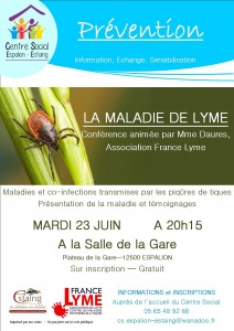 Conférence Maladie de Lyme 23 juin espalion